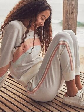 Faherty Molli Jogger Golden Pastel Strip retro XS